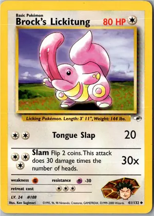 Pokémon-Karte Brock's Lickitung 41/132 Gym Heroes