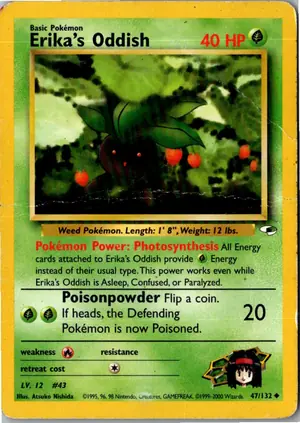 Pokémon-Karte Erika's Oddish 47/132 Gym Heroes