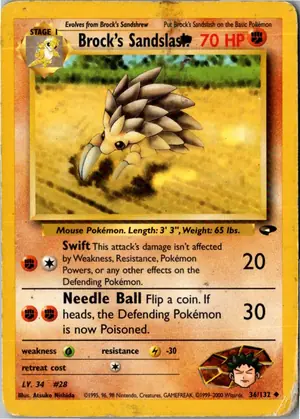 Pokémon-Karte Brock's Sandslash 36/132 Gym Challenge
