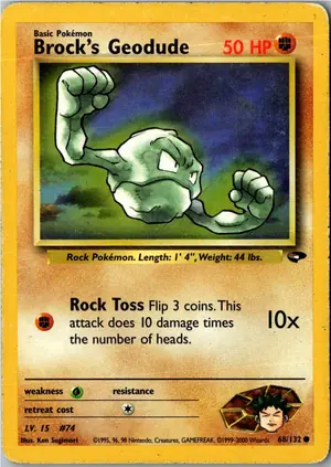 Pokémon-Karte Brock's Geodude 68/132 Gym Challenge