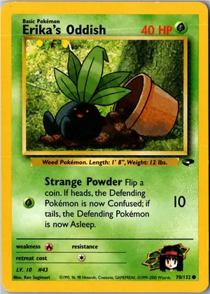 Pokémon-Karte Erika's Oddish 70/132 Gym Challenge