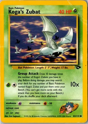 Pokémon-Karte Koga's Zubat 83/132 Gym Challenge