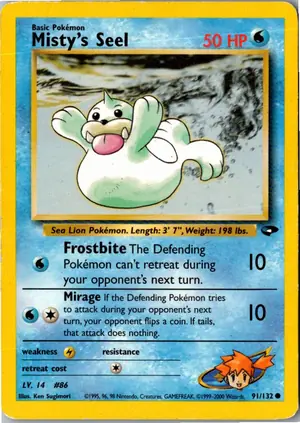 Pokémon-Karte Misty's Seel 91/132 Gym Challenge