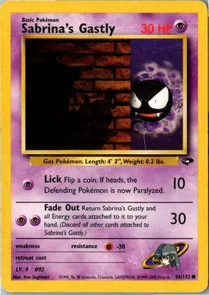 Pokémon-Karte Sabrina's Gastly 96/132 Gym Challenge