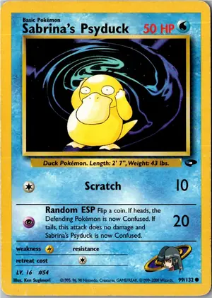 Pokémon-Karte Sabrina's Psyduck 99/132 Gym Challenge