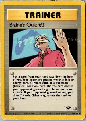 Pokémon-Karte Blaine's Quiz #2 111/132 Gym Challenge