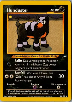 Pokémon-Karte Houndour 43/105 Neo Destiny
