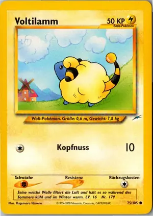 Pokémon-Karte Voltilamm 75/105 Neo Destiny