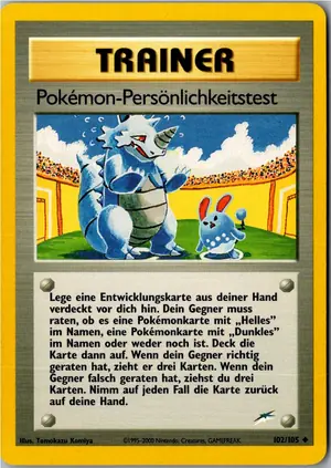 Pokémon-Karte Pokemon-Persönlichkeitstest 102/105 Neo Destiny