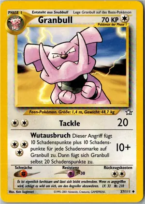 Pokémon-Karte Granbull 37/111 Neo Genesis