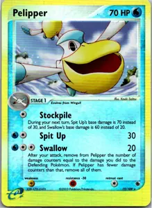 Pokémon-Karte Pelipper 19/109 EX Rubin & Saphir