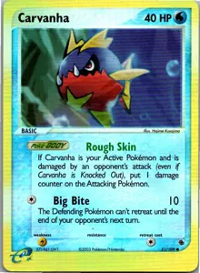 Pokémon-Karte Carvanha Kanivanha 51/109 EX Rubin & Saphir