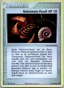 Pokémon-Karte Geheimnis-Fossil 91/100 EX Sandsturm