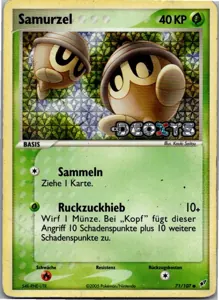 Pokémon-Karte Samurzel 71/107 EX Deoxys