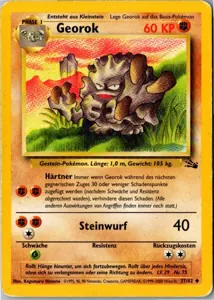 Pokémon-Karte Graveler 37/62 Fossil