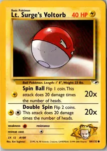 Pokémon-Karte Lt. Surge's Voltorb 84/132 Gym Heroes