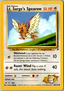 Pokémon-Karte Lt. Surge's Spearow 83/132 Gym Heroes