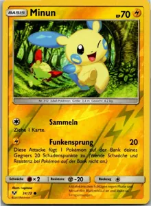 Pokémon-Karte Minun 34/73 Schimmernde Legenden