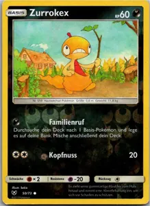 Pokémon-Karte Zurrokex 50/73 Schimmernde Legenden