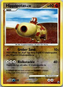 Pokémon-Karte Hippopotas 66/100 Majestätischer Morgen