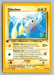 Pokémon-Karte Chinchou Lampi 42/64 Neo Revelation