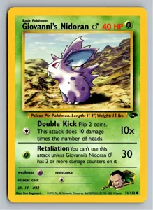 Pokémon-Karte Giovanni's Nidoran ♂ 76/132 Gym Challenge