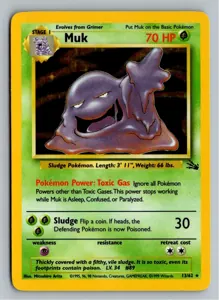 Pokémon-Karte Muk Sleimok 13/62 Fossil