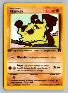Pokémon-Karte Mankey Menki 61/82 Team Rocket