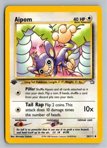 Pokémon-Karte Aipom Griffel 26/111 Neo Genesis