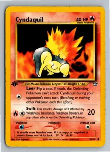 Pokémon-Karte Cyndaquil Feurigel 56/111 Neo Genesis
