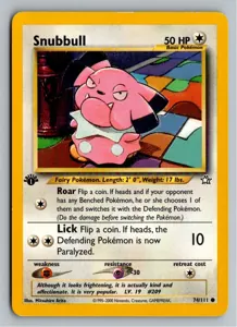 Pokémon-Karte Snubbull 74/111 Neo Genesis