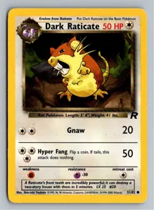 Pokémon-Karte Dark Raticate Dunkles Rattikarl 51/82 Team Rocket