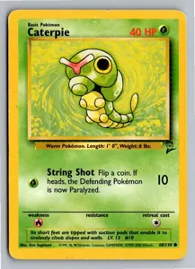Pokémon-Karte Caterpie Raupy 68/130 Base Set 2
