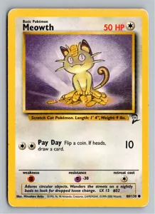 Pokémon-Karte Meowth Mauzi 80/130 Base Set 2