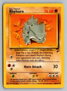 Pokémon-Karte Rhyhorn Rihorn 90/130 Base Set 2