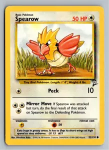 Pokémon-Karte Spearow Habitak 92/130 Base Set 2