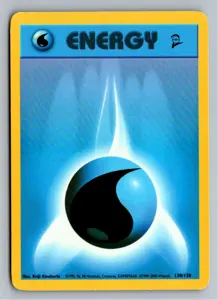 Pokémon-Karte Water Energy Wasserenergie 130/130 Base Set 2