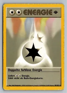Pokémon-Karte Doppelte farblose Energie 96/102 Grundset