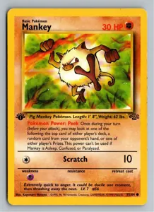 Pokémon-Karte Mankey Menki 55/64 Dschungel