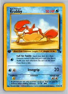 Pokémon-Karte Krabby 51/62 Fossil