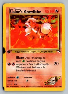 Pokémon-Karte Blaine's Growlithe 62/132 Gym Heroes